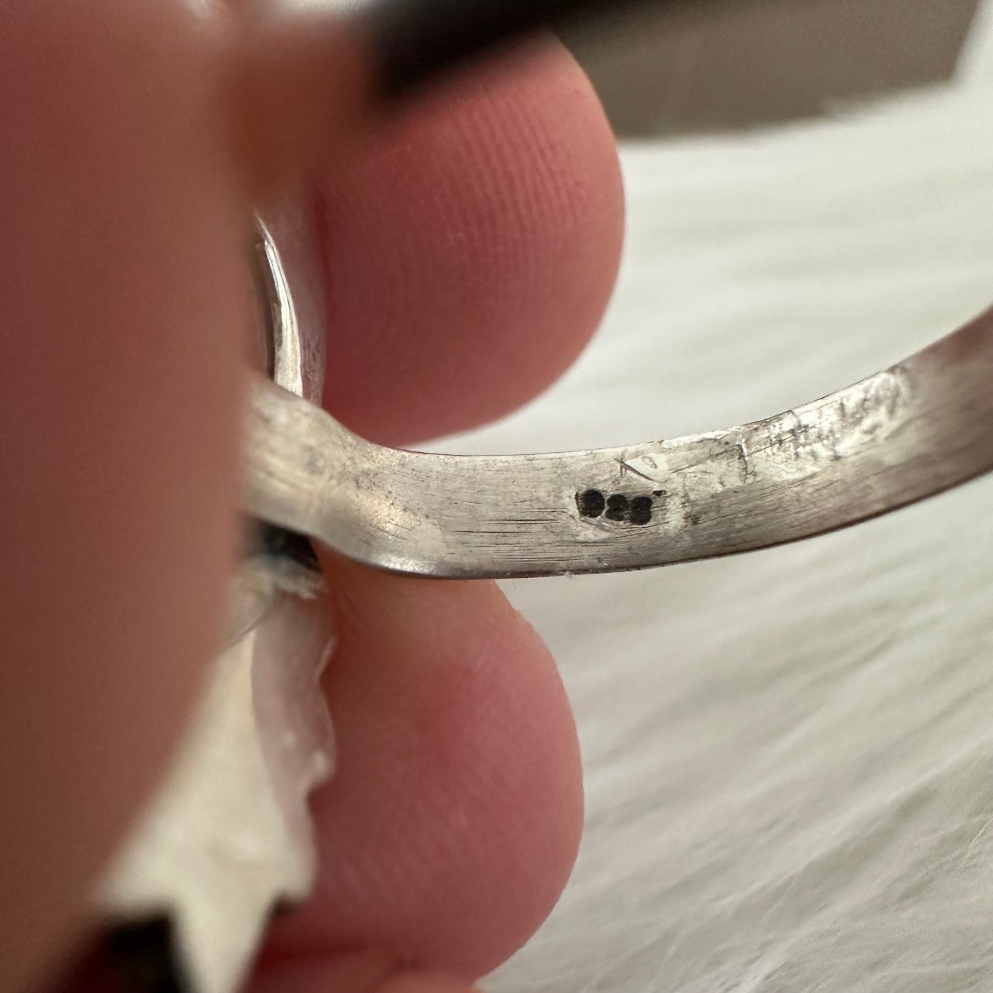 925 solid sterling silver Crescent moon boho-style trendy RAINBOW MOONSTONE ring size 6 7 8 or 9 -RETAIL $80