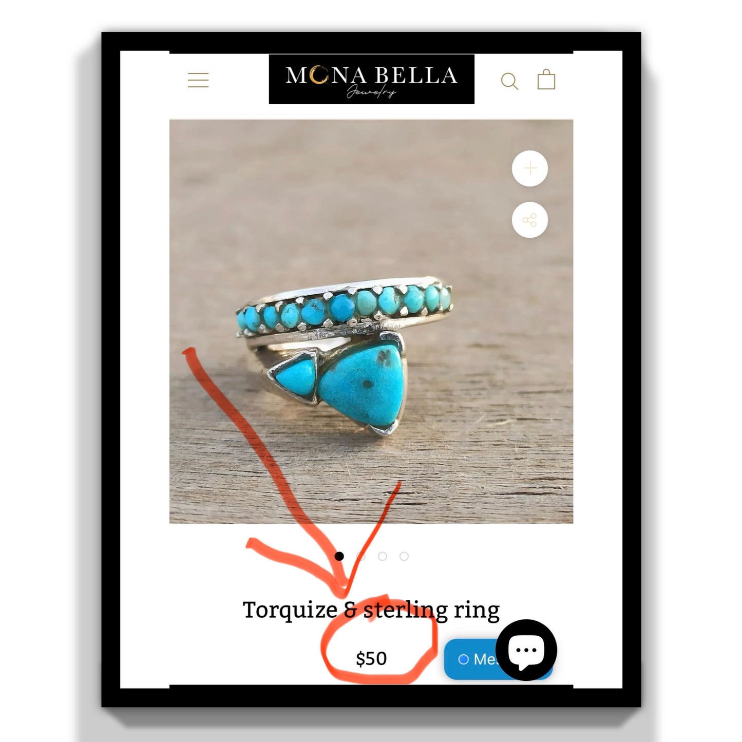 925 Solid Sterling Silver natural blue Arizona TURQUOISE multi-stone band beaded ring RETAIL $50