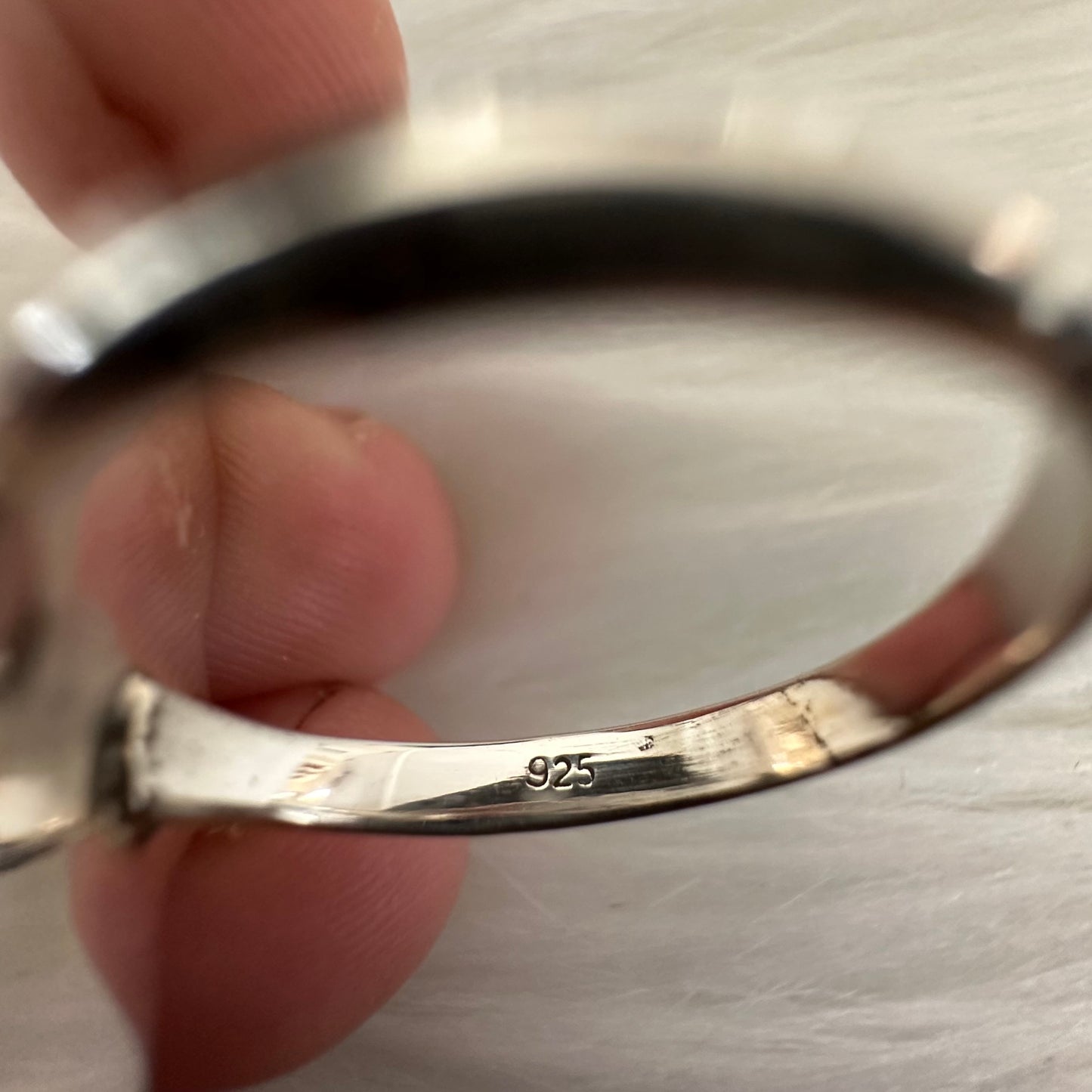 Indian/Native American/Southwestern 925 Solid Sterling Silver vintage/antique blue boho-style 2-stone KINGMAN TURQUOISE ring size 6.5, 7, 7.5 or 8