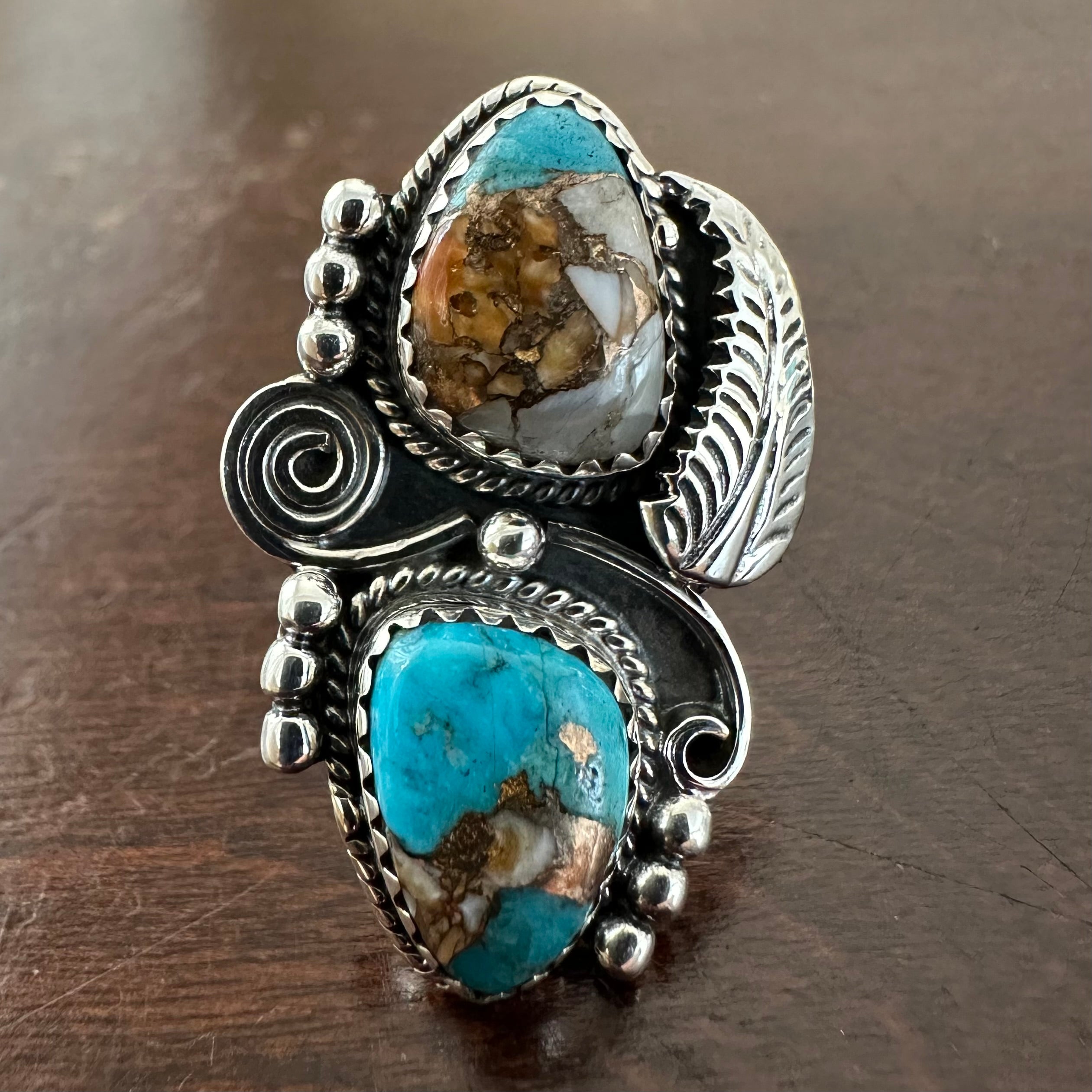 Substantial Vintage Turquoise Southwest Native American Sterling Silver Ring deals Size 13 FREE SHIPPING! #LARGE13-MS