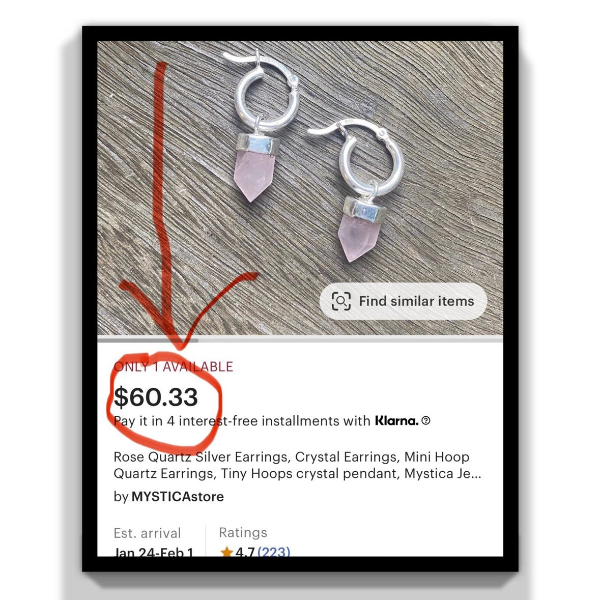 925 Solid Sterling Silver pink ROSE QUARTZ pencil crystal gemstone mini hoops earrings RETAIL $60+